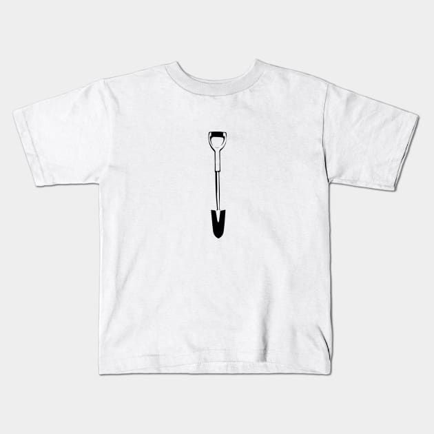 Treeplanting Shovel Spade Kids T-Shirt by johnstoncreative